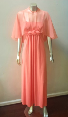 Lorri deb 70s peach maxi - lorri,